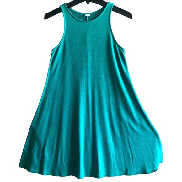 Old Navy SL Knit Swing I Can’t Teal Sleeveless Mini Tank Dress Reg Size XS - Picture 1 of 7